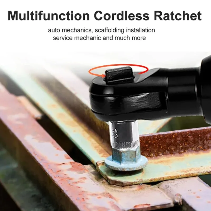 전기 여신 확장 래칫 렌치 세트, 무선 전동 공구, 18V 배터리, 450 RPM 전기 래칫 렌치, 3/8 인치