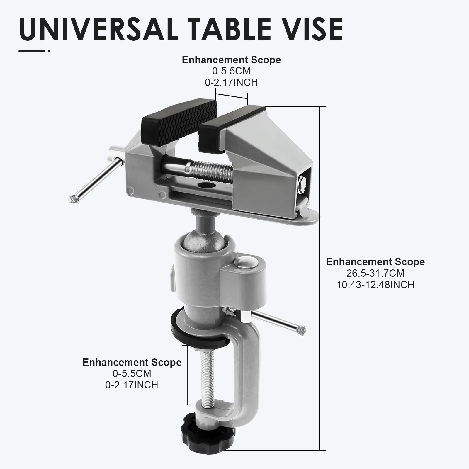 Mesee Mini Drill Press Vice With Suction Base – 360° Rotating, Adjustable Clamp For Jewelry, Craft, Model Making (Grey) - View #4