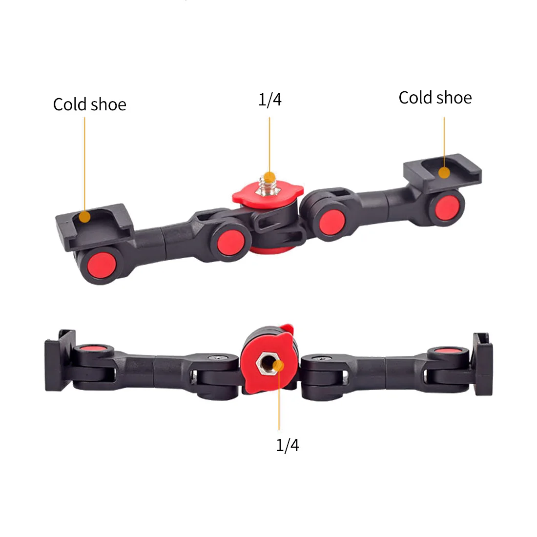 Double Cold Hot Shoe Adapter Mount Extension Holder Video Bracket for Canon for
