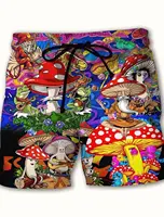 Men's Board Shorts Swim Shorts Swim Trunks Drawstring Graphic Prints Mushroom Quick Dry Short Casual Hawaiian  Micro-elastic 1