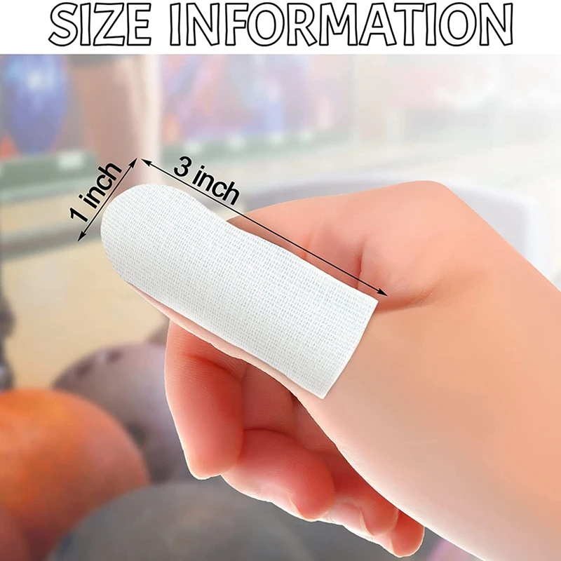 Bowling Thumb Tape Bowling Finger Tape Protective White Elastic Patch Accessories 160 Pieces
