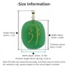 Natural Green Aventurine Reiki Amulet Pendulum Healing Master Prop Chakra Four Element Symbol Energy Stone Pendant Necklace 3