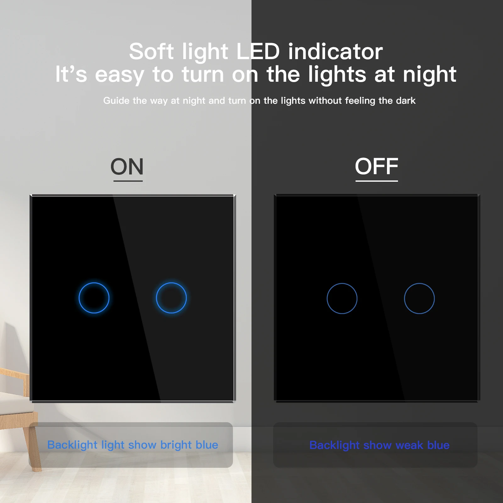 dual plug luz de fundo azul 10a preto 03