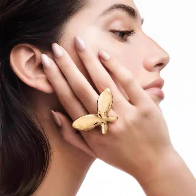 YS New UNODE50 High Quality Silver Fashion Classic Butterfly Ring  Christmas Gift Everyday Match