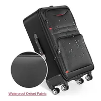 Ensemble de valises 3 pièces pour bagages en tissu Oxford avec serrure TSA et 360 °   Roues silencieuses, sac de voyage extensible étanche pour les entreprises 5