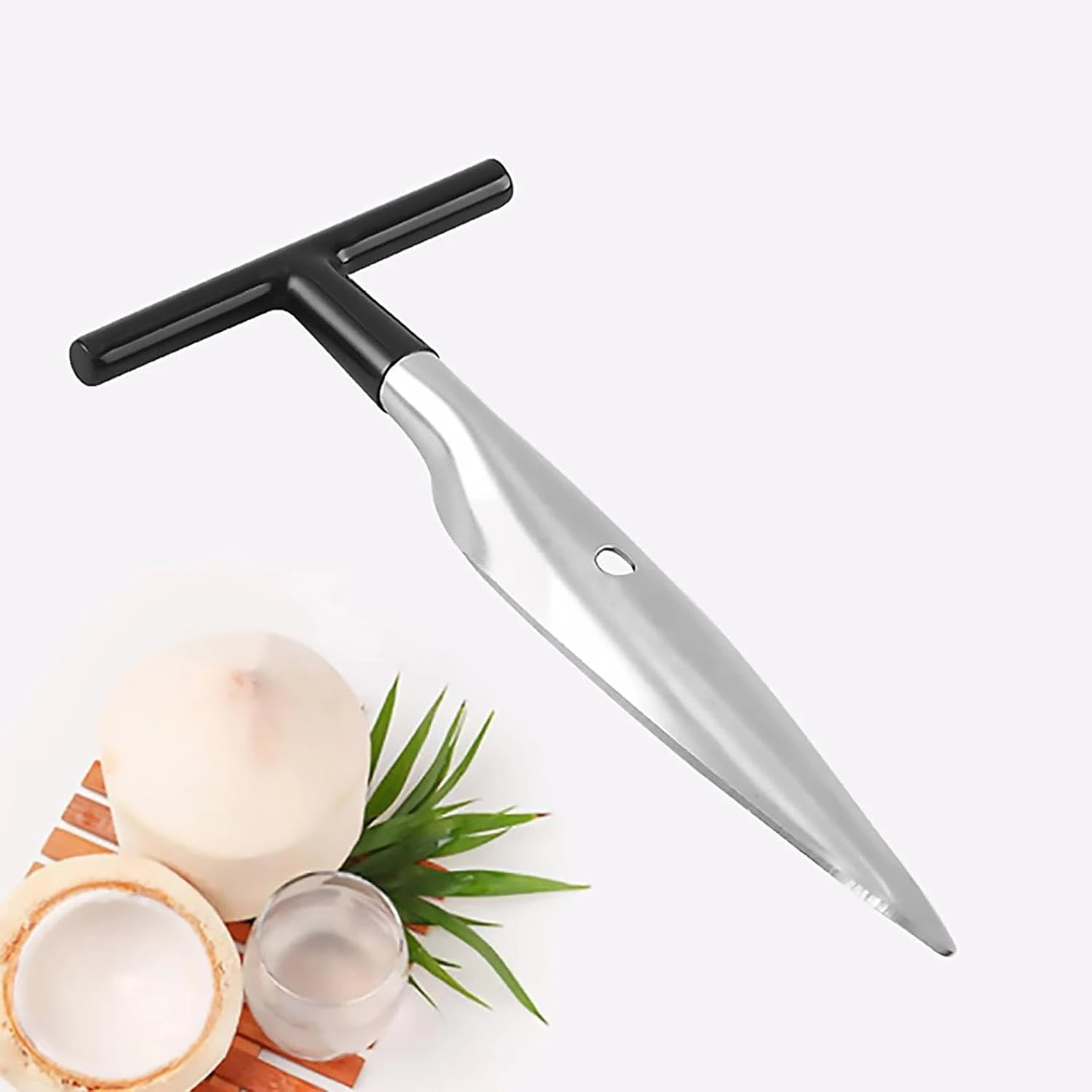 Stainless Steel Meat Scraper with Wooden Handle-Meat Removal Tool
