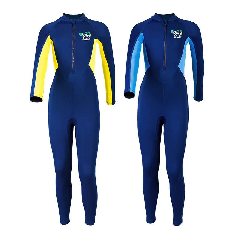 Children's Neoprene Wetsuit One-piece Long Sleeve Diving Suit Proof Sunscreen Surfing Swimming Boy Snorkeling Swimsuit snorkelin 5
