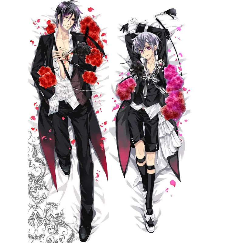 

Actualización de octubre, funda de almohada de cuerpo para abrazar de animé Black Butler underrusker Grell Sutcliff Sebastian Ci