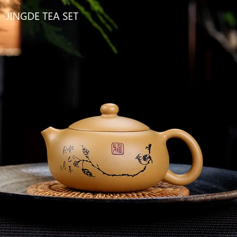 Chinese Yixing tea pots Purple Clay Teapot Raw ore Gold Section Mud beauty kettle Handmade Custom Boutique Tea set 240ml