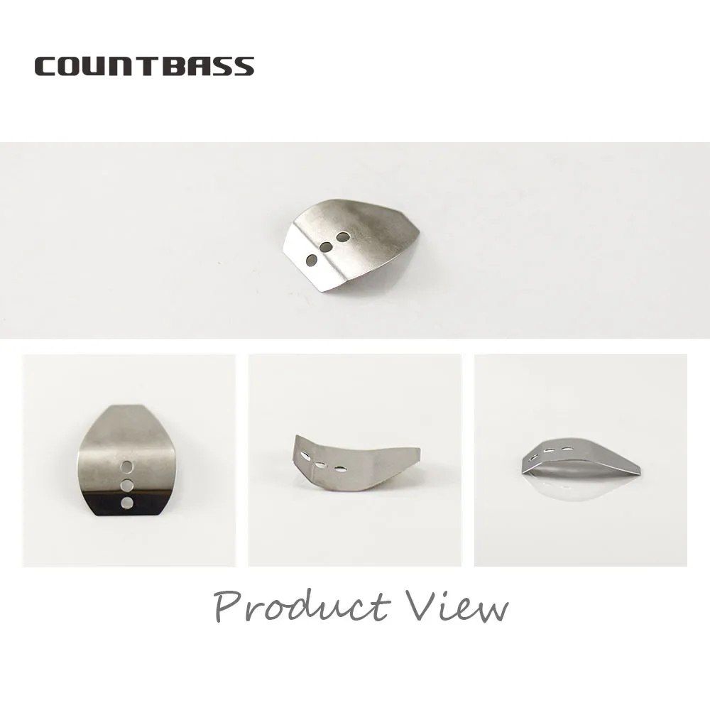 COUNTBASS Chatter Blades Stainless Steel Shakee Jig Dancer Blades Fishing Lures Parts 50pcs