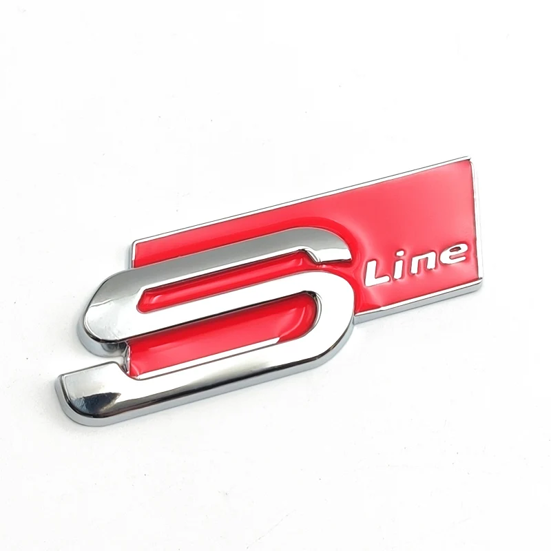 3D Big Metall Sline S line Emblem Abzeichen Audi Aufkleber