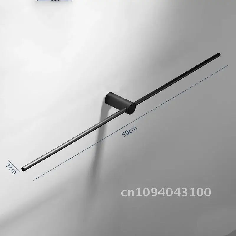 Black/Brushed Gold 304 Stainless Steel Bathroom Towel Bar Mobile Mounted Rack Single Towel Wall Shower Hanging Rack Rod