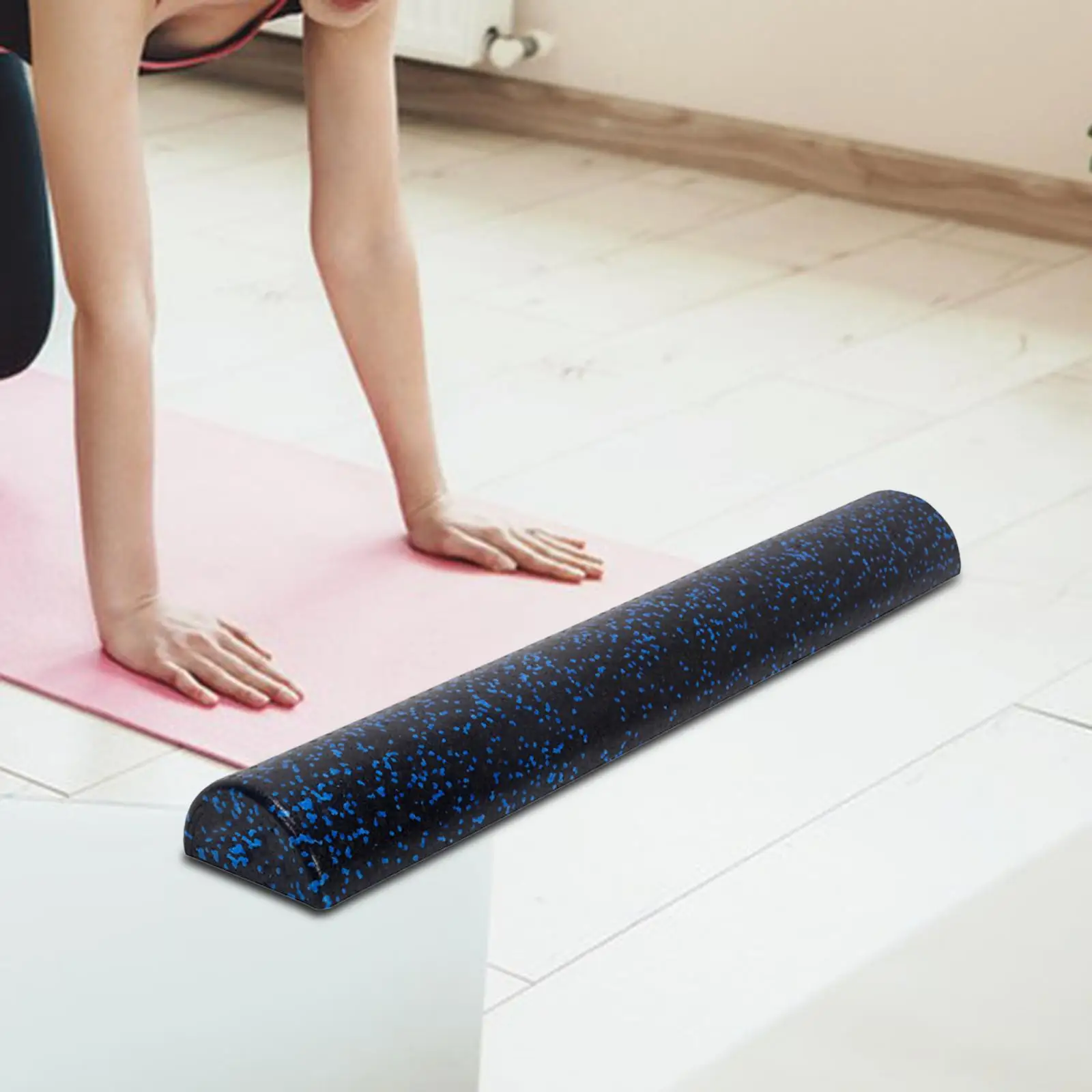 Yoga Column Roller Half Round Foam Roller Neck, Balance Training Yoga Blocks Foam Half Roller Massage Muscle Roller