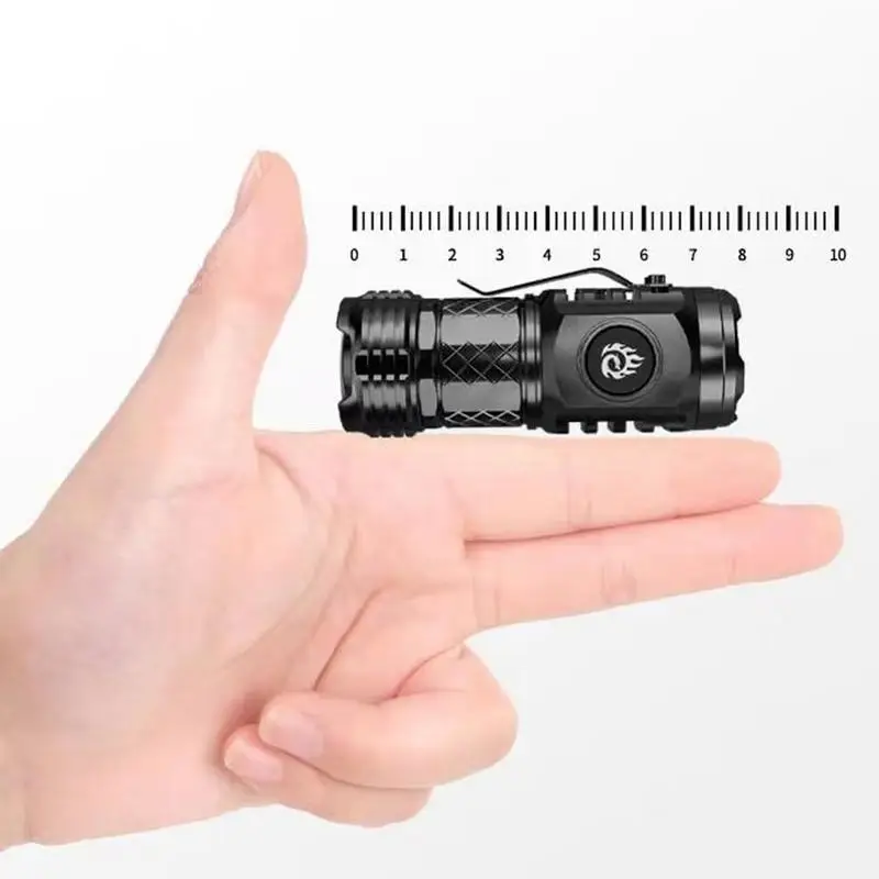 Mini Flashlight Three-Eyed Monster Super Power Rechargeable Portable Lighting