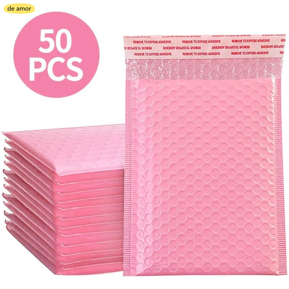 50PCS Bubble Mailers Padded Envelopes Bag Lined Poly Mailer 5 Sizes Shockproof Mailer waterproof Mailer Self Seal fast shipping