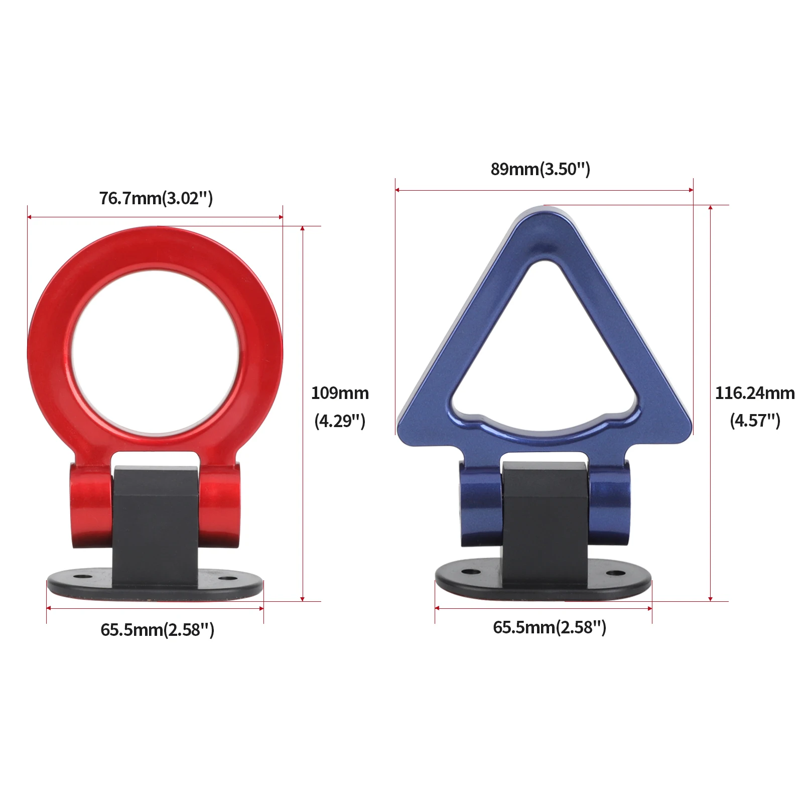 Trailer Hook Sticker JDM Universal Car Styling Sticker Tralier Tow Hook Kit ABS Simulation Racing Bumper 37