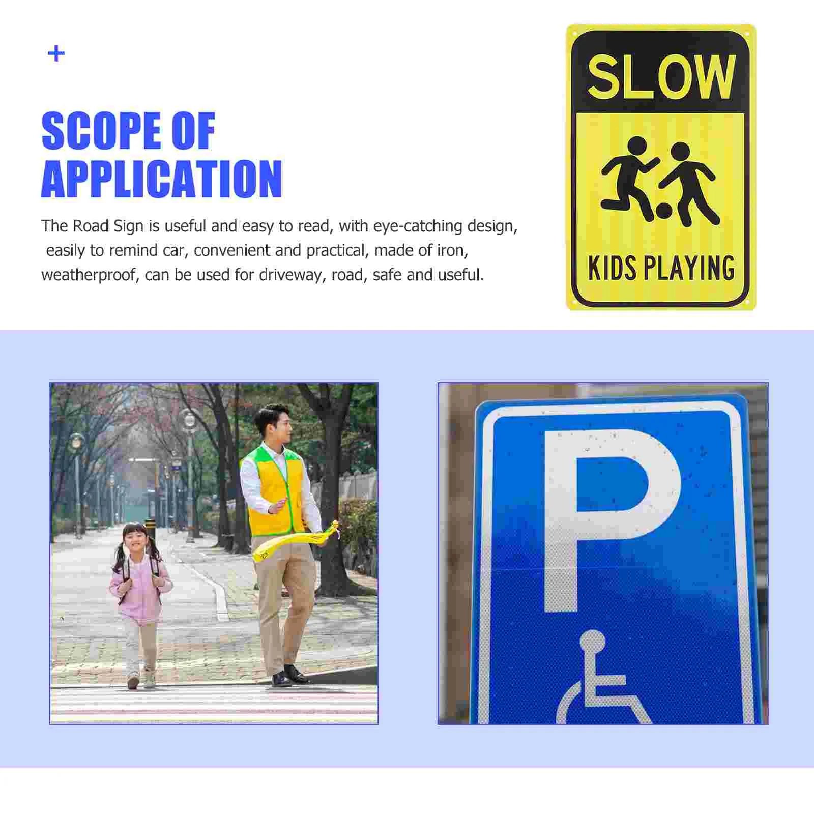 Street Sign Slow Down Road Sign Kids Play Caution Metal Road Traffic Street Kids Slow Down Warning Traffic traffic street sign