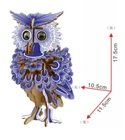 Owl Children 3d Puzzle Wooden Puzzle Toy 3d Game Puzzle Creative Handmade Children's Toys Diy Gifts p108 2