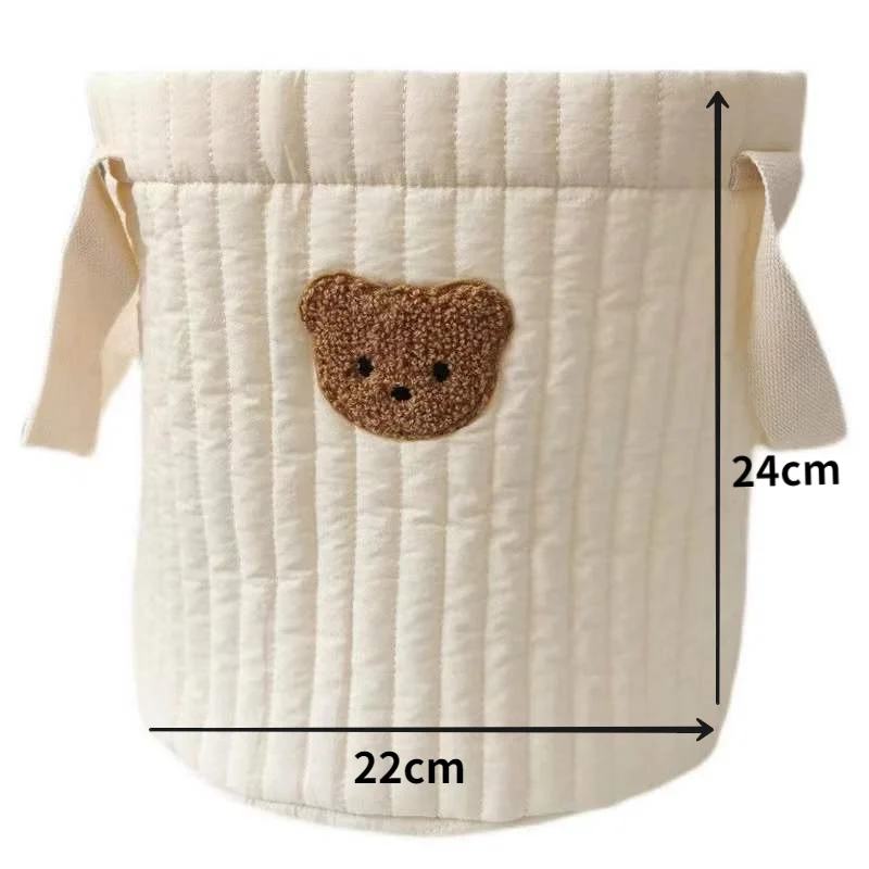 Baby Diaper Nappy Bags for Mom Cute Bear Large Capacity Mommy Bag Caddy Toys Dolls Storage Organizer Babies Accessories Beige 6