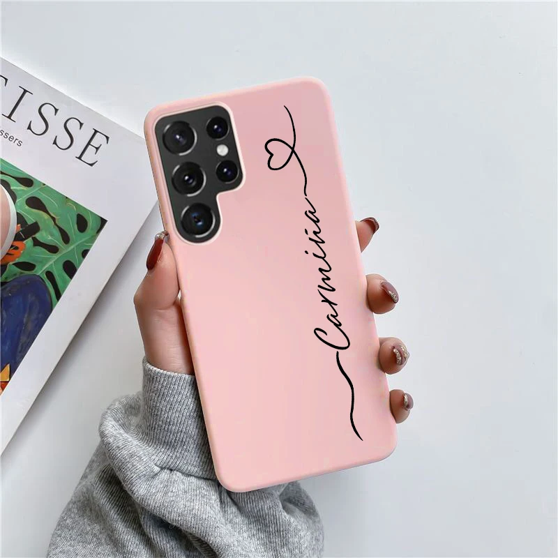 Custodia Personalizzata Personalizzata Con Nome Per Samsung Galaxy S23 Cover Custodia Morbida Per Samsung S 23 Plus Galaxy S23 Ultra S23 + Fundas