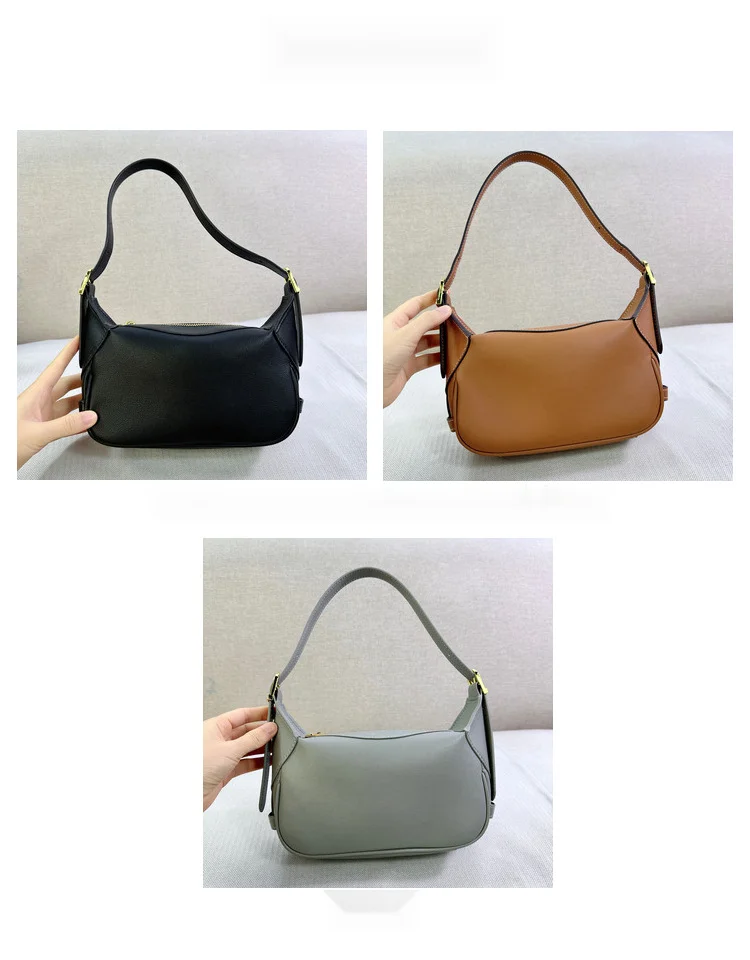 Pomlad in poletje 2024 Nova usnjena torba za cmoke Triumphal Arch Romy pod pazduho, ročna torba za čez ramo, majhna torba za čez ramo_voghion.com