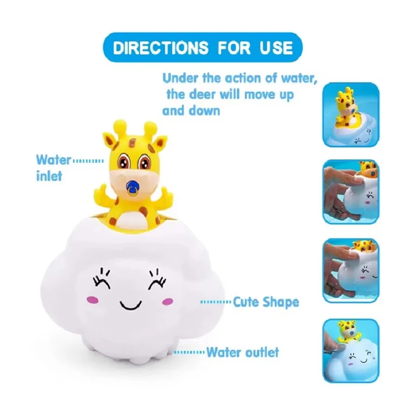 Baby Bath Toy - Cute Water Spraying Clouds Shower Toy for Kids