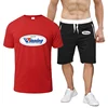 Winning Boxing 2024 Men Summer Fashion Printing Breathable Casual T-shirt+Short Pants New Eight-Color Short-Sleeved Set 4