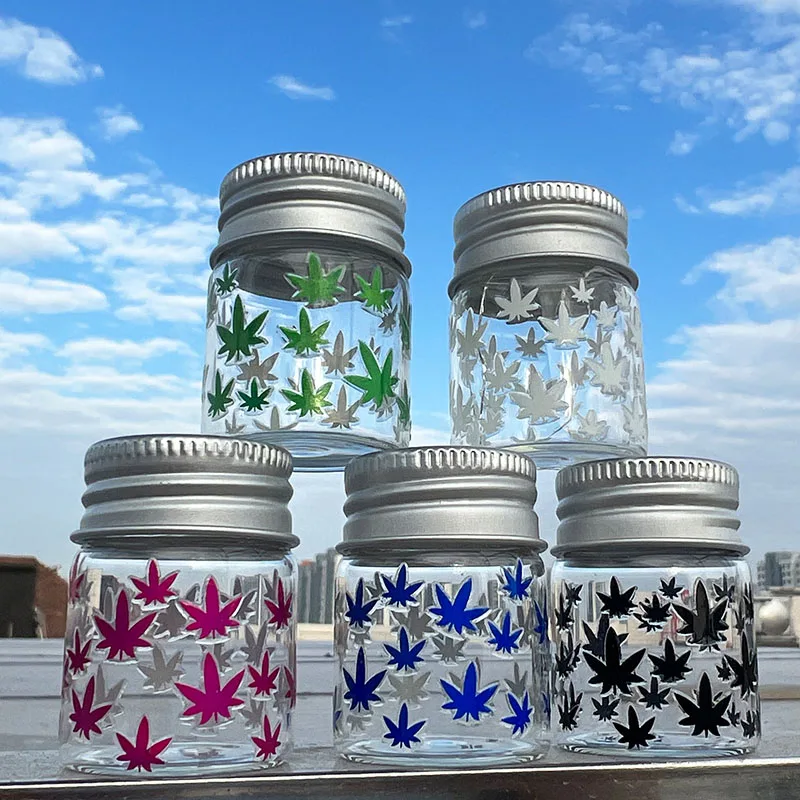 1pcs Weed Storage Jar Glass Sealed Small Jar Multiple Styles Weed