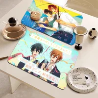 Sasaki To Miyano Exquisite Kitchen Drain Pad Super Absorbent Dinnerware Placemat Desktop Decor Pads Drying Rug Bathroom Mat 1