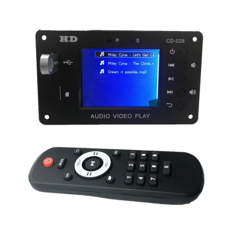 Stereo audio receiver HD video player MP3 decoder board FLAC WAV APE FM radio Bluetooth-compatible 5.0 for car amplifier board