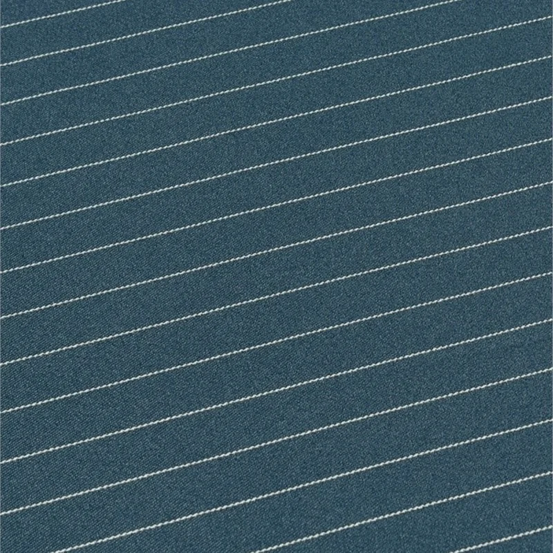 Blue Anti-Wrinkle Pendant Polyester Cotton Classic Striped Clothing and Dress Suit Vest Pants Fabric