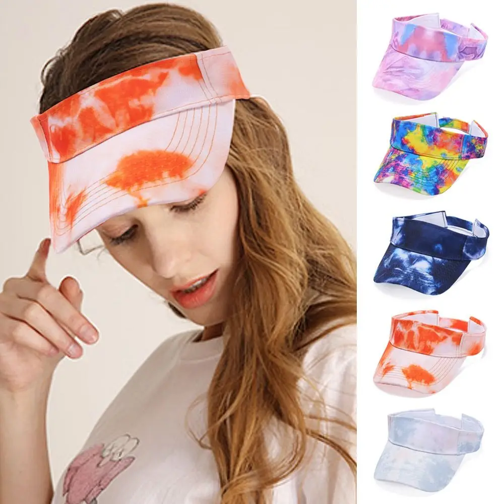 Fashion Spring Summer Sports Sun Cap Unisex Adjustable Cotton Sun Protection Visor Top Empty Tennis Golf Running Sunscreen Hat