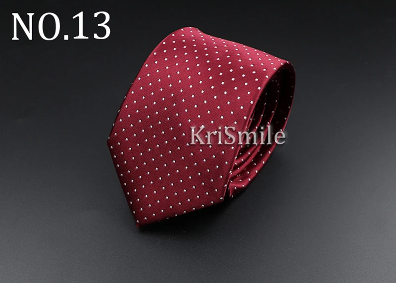 Klassische Dot Geometrie Männer Krawatten Rot Blau Schwarz Jacquard 7 cm Krawatte Mode Party Hochzeit Business Dünne Anzug Hemd zubehör – Detail 15