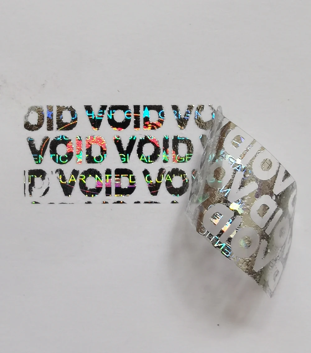 500pcs Holographic Security Sticker VOID Proof Left If Removed Warranty Seal Label