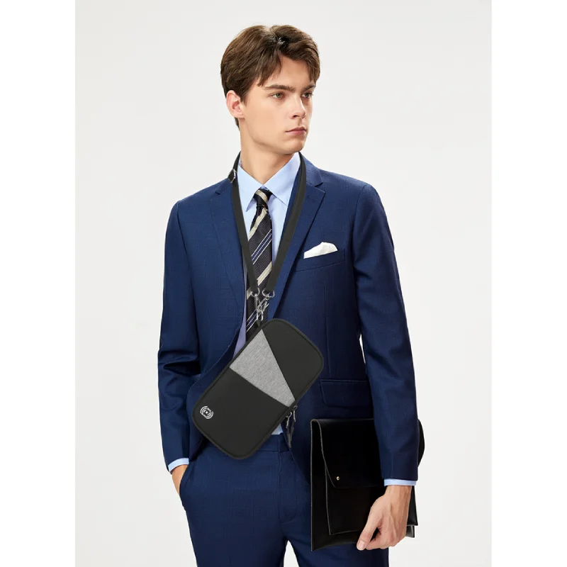 Multi functional passport and ID bag, lightweight anti-theft brush, handheld hanging neck,wallet, portable storage card bag