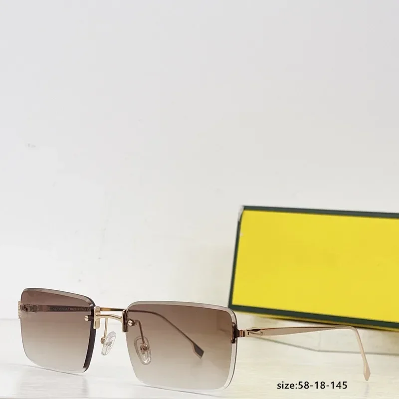 

2023 texture unbeatable design small diamond cut sunglasses Luxury square frameless household sunglasses