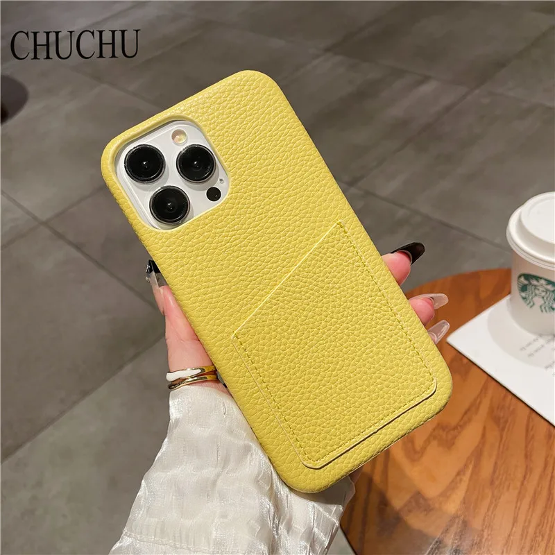 Luxury Lichee Pattern PU Leather Phone Case Cover