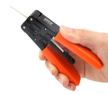 FTTH Indoor Fiber Stripping Tool Leather Cable Stripper Pliers Optical Fiber The Home Tool Leather Wire Stripping Pliers FT-10A ftth assembly optical fiber cable distribution and splicing tool kits set stripper power meter fiber equipment