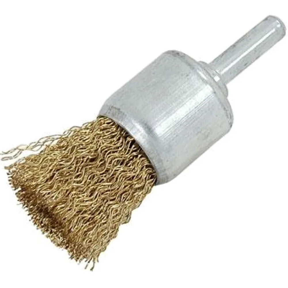 Description Picture 5 of item3pc 25mm Steel Wire Brush Brass Plated Wheels Brushes Drill Rotary Tools Metal Rust Removal Polishing Brush