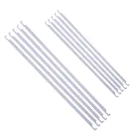 5-Pack Hanging File Folder Metal Rods Bars, White, 2 Sizes, Durable for Office File Document Organizer 1