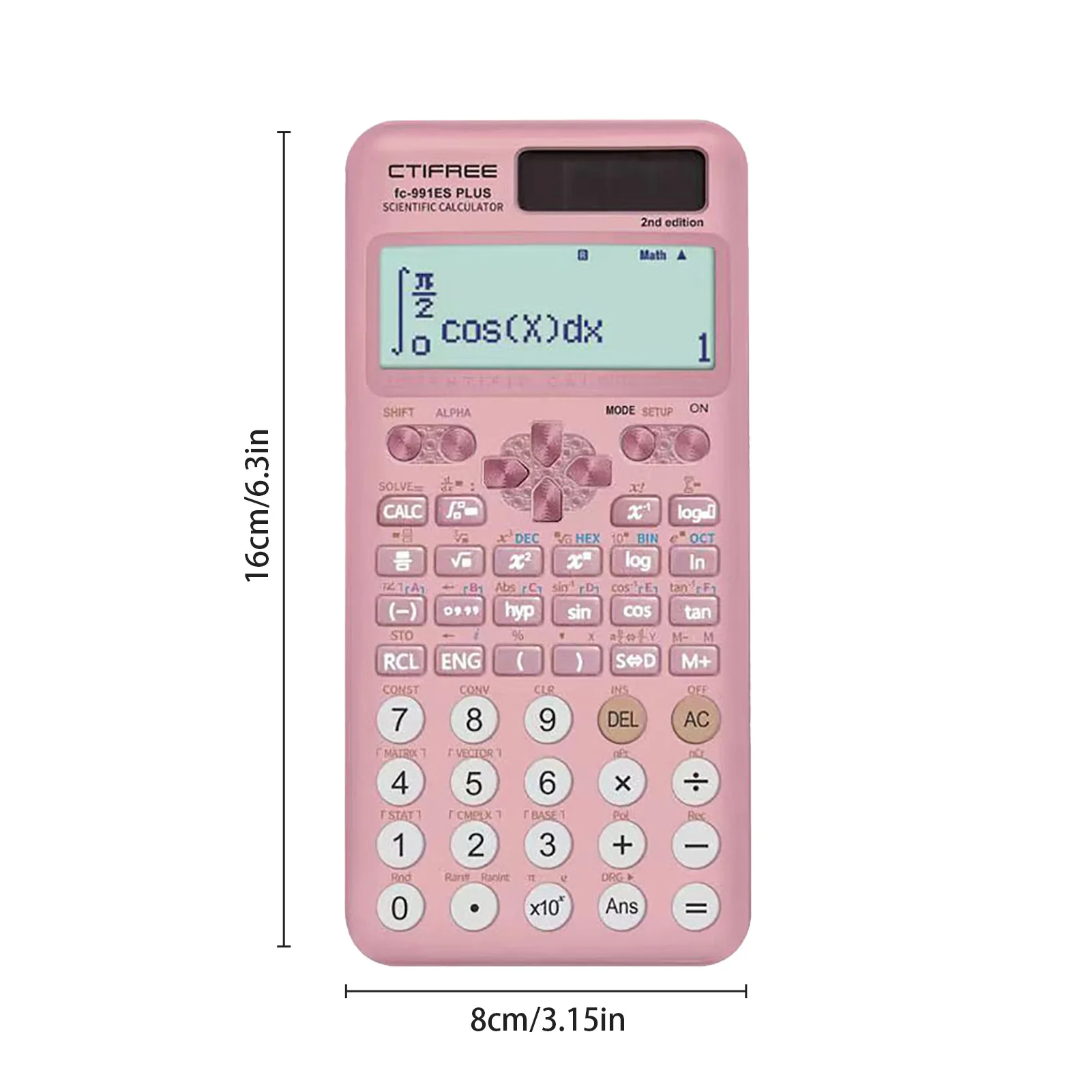 Scientific Calculators Math Calculator with 417 Function 10+2Digits Display Dual Power Supply Ideal for Teachers College Student - 4