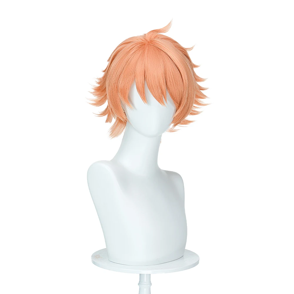 Ouran High School Host Club Kaoru Hikaru Hitachiin Costume Cosplay Capelli corti Parrucca da festa di Halloween in stile arancione