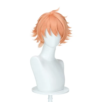 Ouran High School Host Club Kaoru Hikaru Hitachiin Costume Cosplay Capelli corti Parrucca da festa di Halloween in stile arancione