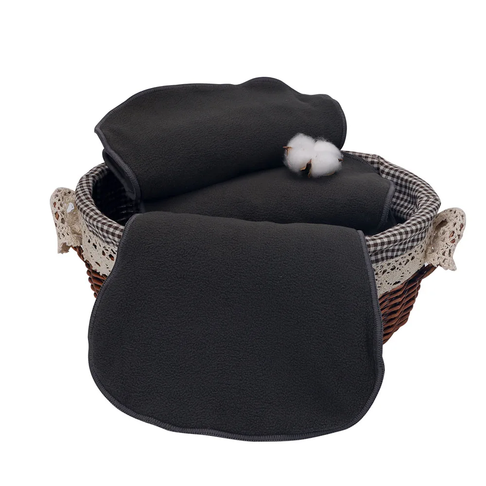 1pc/3pcs/5pcs Washable Bamboo Charcoal Adult Diapers Resuable Microfiber Insert Breathable Skin-Friendly