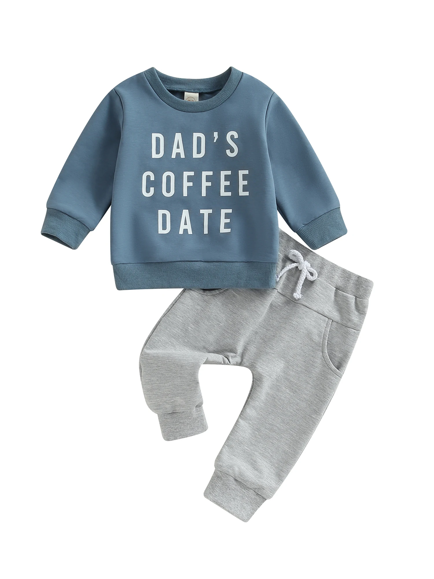 

Fashion Infant Toddler Kids Boys Spring Fall Clothing Sets Letter Print Long Sleeve Pullover Sweatshirts Pants Casual Tracksuits