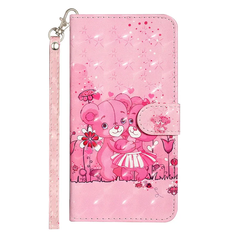 Premium PU Leather Wallet Case with Shockproof Stand Holder and Pocket Lanyard