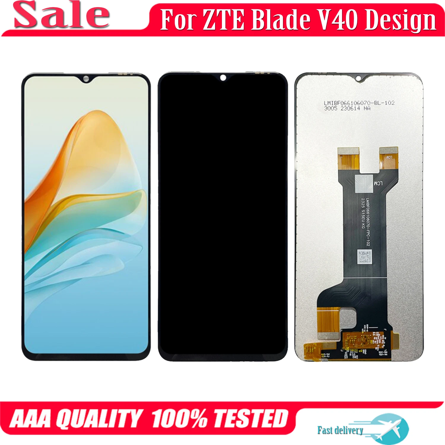 

6,6 ''оригинальный для ZTE Blade V40 дизайн 8046 ЖК-дисплей сенсорный экран замена дигитайзер в сборе