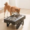 Stainless Steel Elevated Dog Bowl Non-Slip and No Spill Design Bowl Pet Supplies Suitable for Promote Healthy Digestion Xuan-US 1