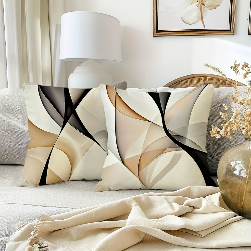 Contemporary Geometric Patterned Decorative Throw Pillows