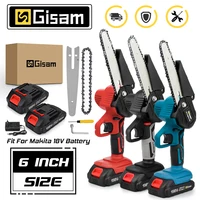198VF 6 Inch Electric Chain Saw Cordless Mini Handheld Pruning Saw Woodworking Electric Saw Power Tools For Makita 18V Battery 1